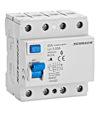 30mA Typ G/A vsf SCHRACK FI-Schutzschalter BC 034403 40A/4pol 